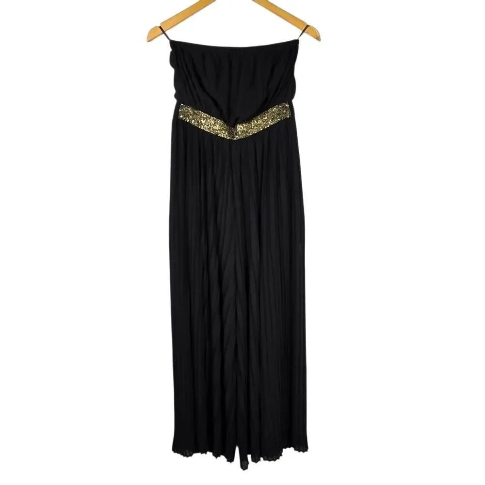Forever 21 Black Strapless Dress with Gold Accent